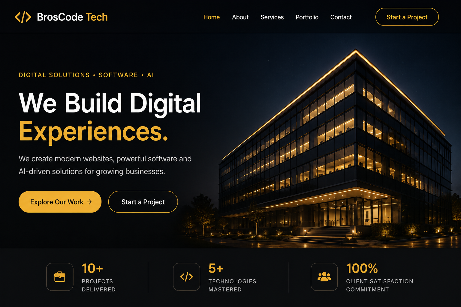 BrosCode Tech Solutions Website