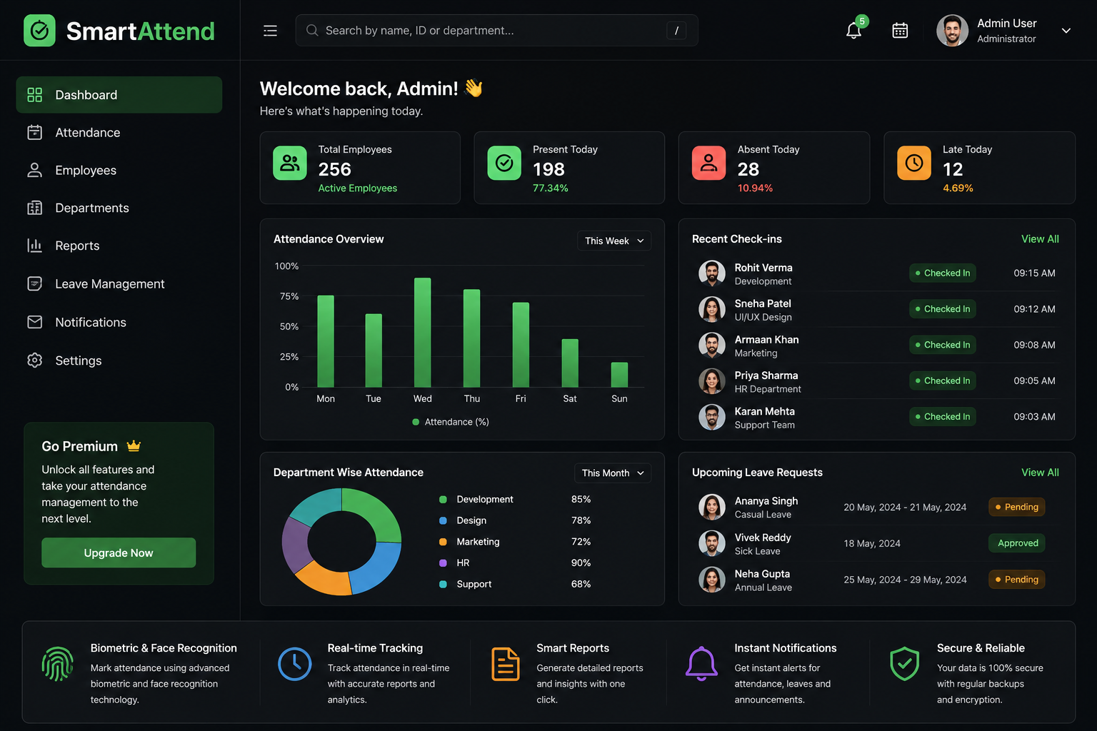 SmartAttend Digital Attendance Platform